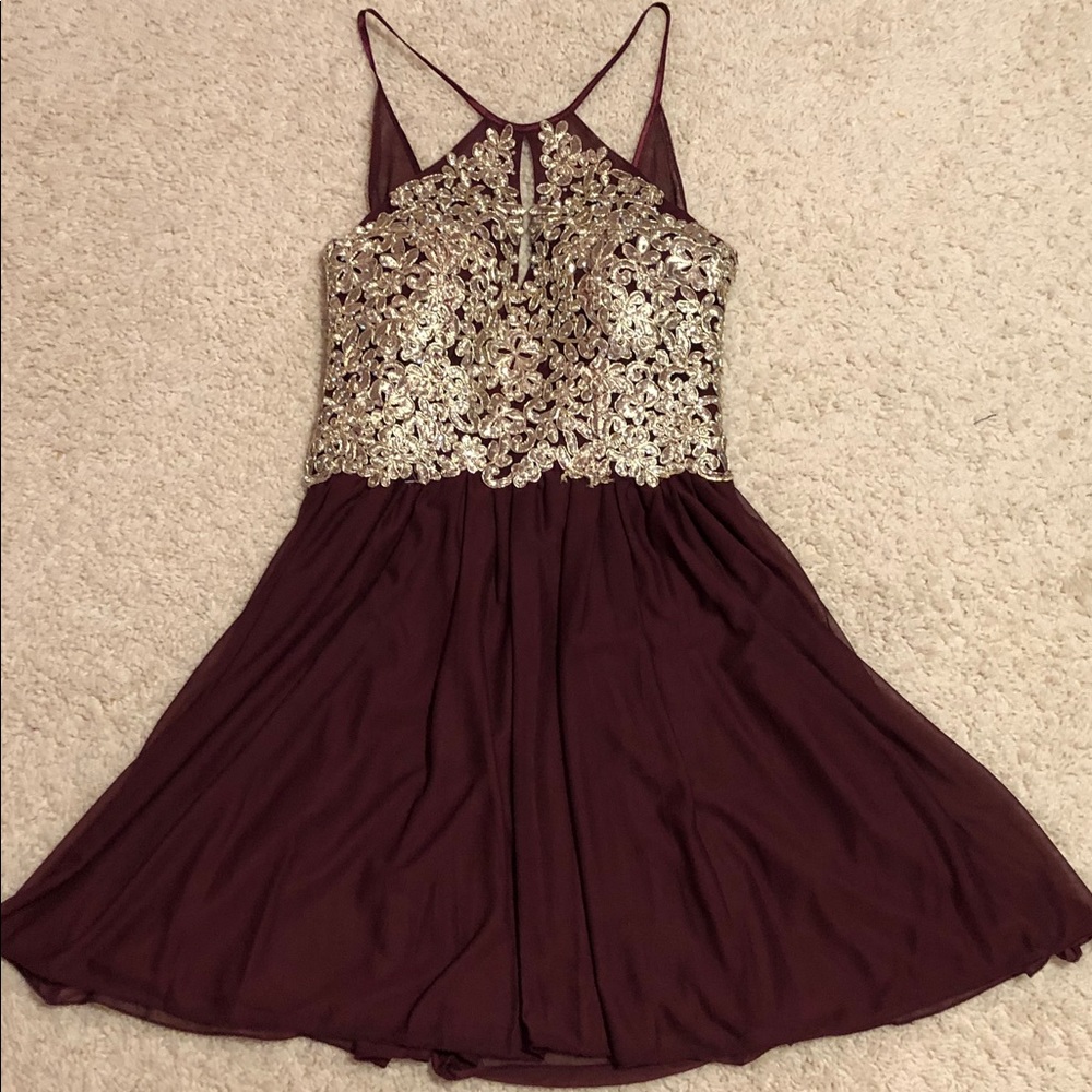 Formal Red and Gold Dress